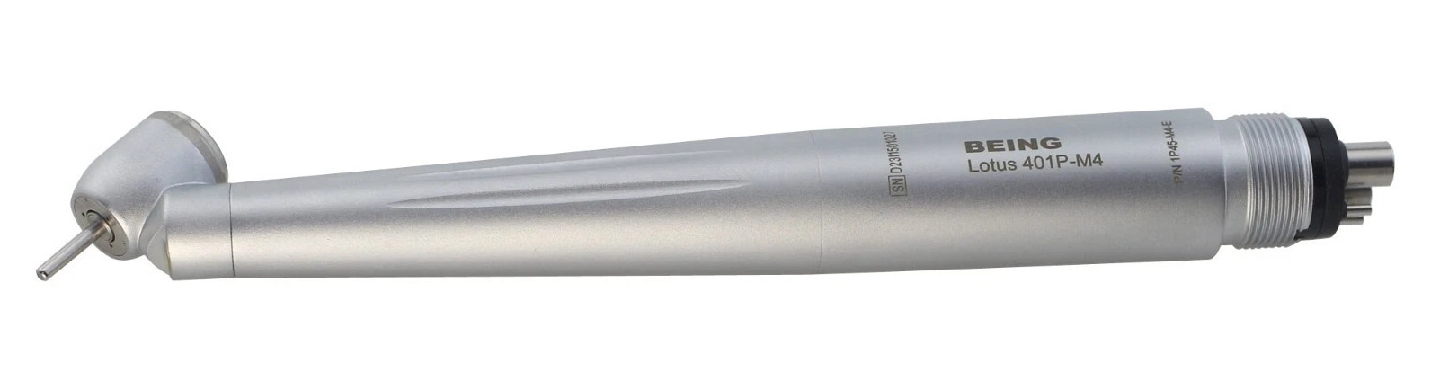 BEING 401P45‑M4E Dental 45‑Degree Surgical Turbine Handpiece with 4‑Hole & LED Lamp